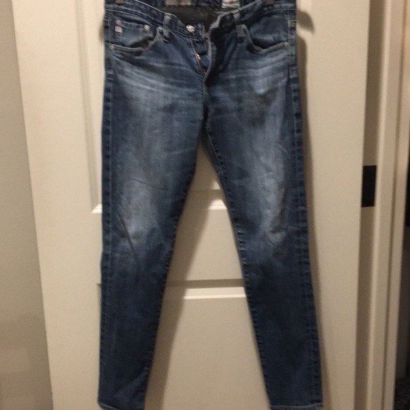 AG ADRIANO GOLDSCHMIED womens The Stilt Cigarette Ankle denim Jeans size 29R - Picture 1 of 14